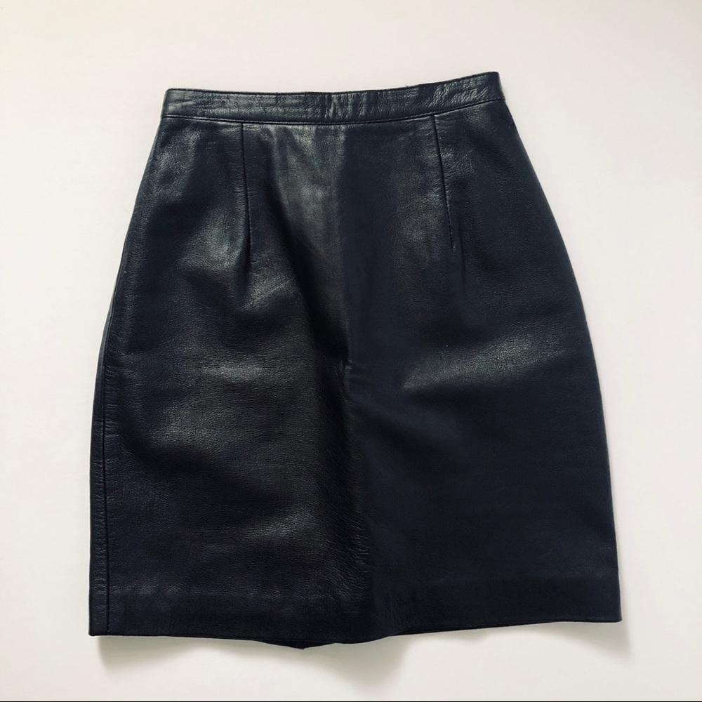 Vintage Genuine Leather Skirt